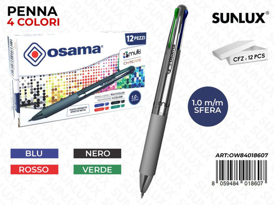 Penna Sfera 4MULTI Color Old Silver Chrome