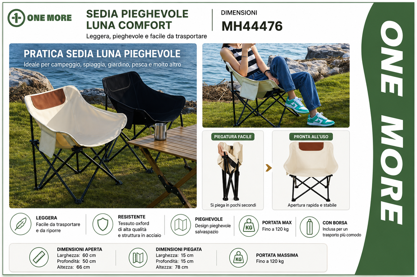 SEDIA PIEGHEVOLE 45*45*36CM