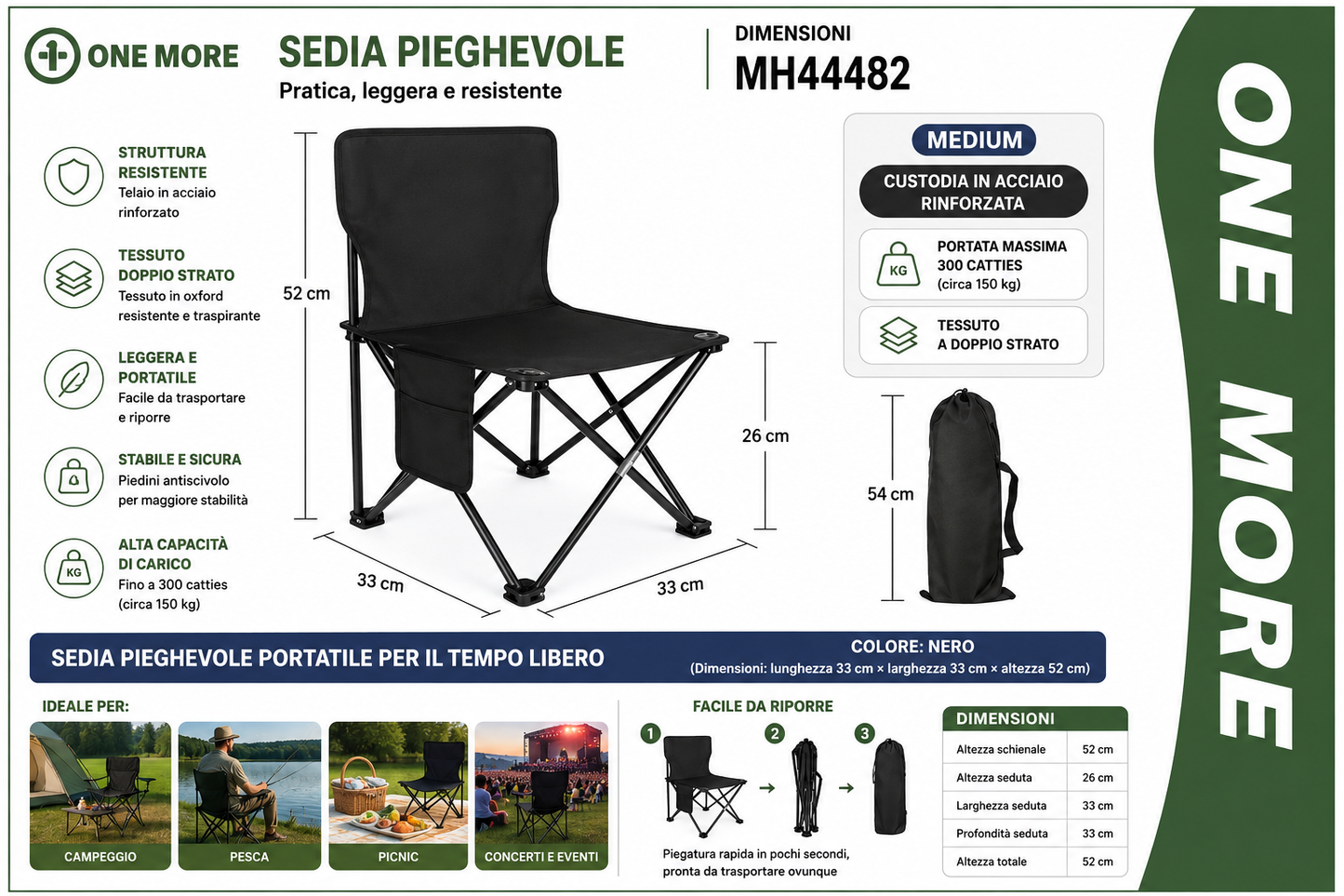SEDIA PIEGHEVOLE