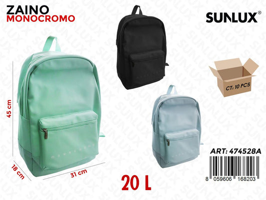 ZAINO MONOCR. PASTEL ASS. 20L 31*45CM