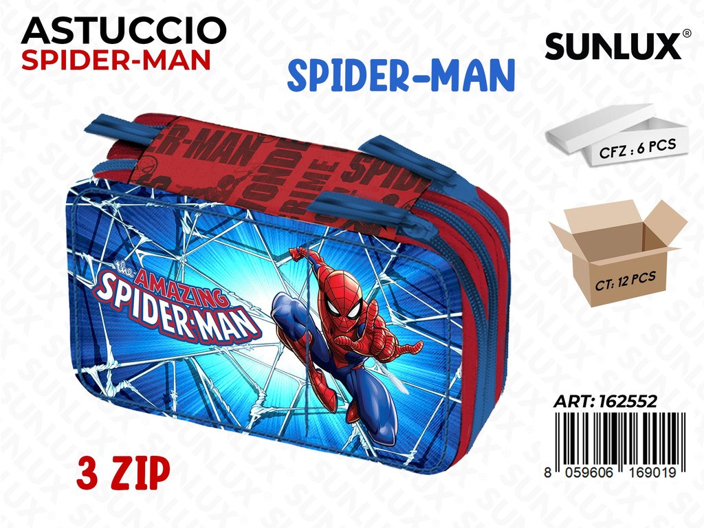 ASTUCCIO SPIDER-MAN AMAZING 3 ZIP
