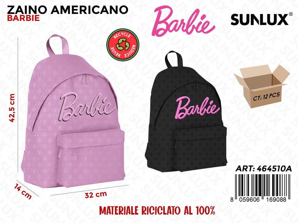 ZAINO AMERICANO BARBIE 32*42.5CM