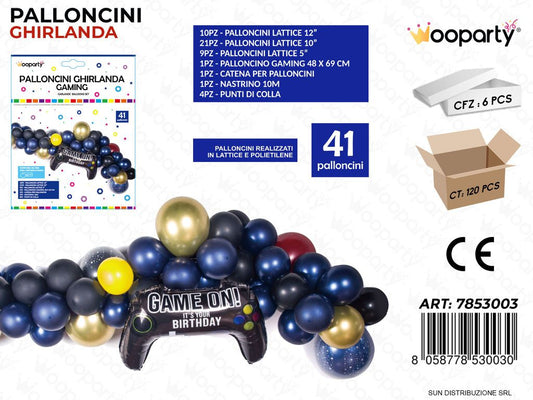 Palloncini Ghirlanda Game On 41PCS Ass