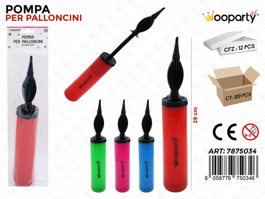 Wooparty Pompa per Palloncini Ass. 29CM