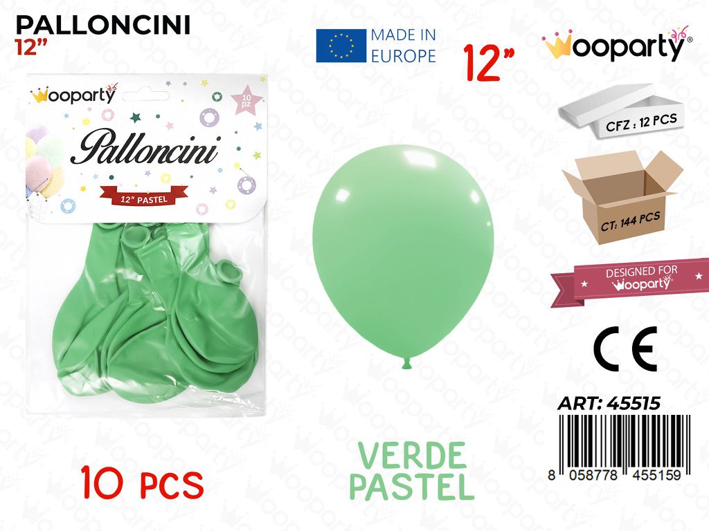 Palloncini Verde Pastel 12 10PCS