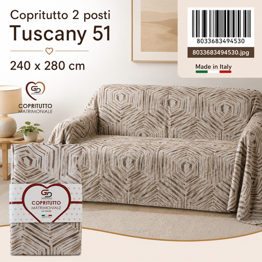 Copritutto 2P Stp 240 X 280 Cm Tuscany 51 Copritutto