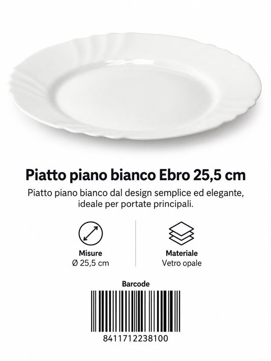 Piatto Bianco 26Cm Ebro