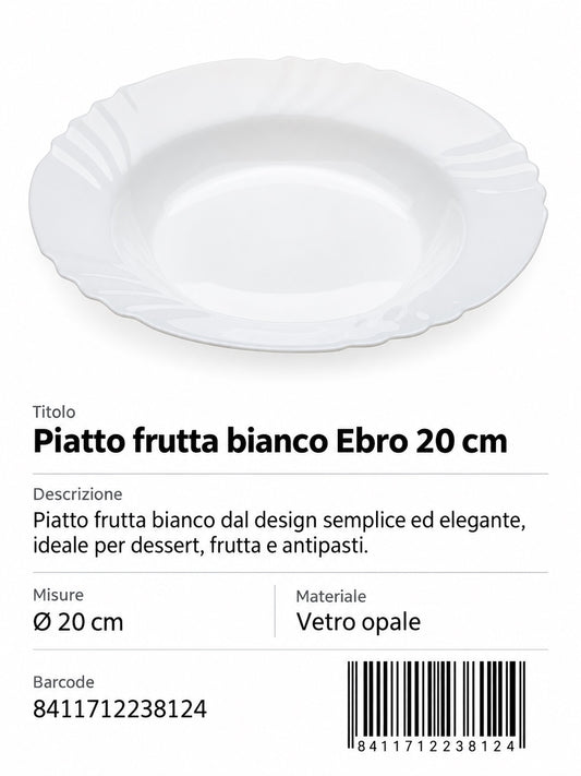 Piatto Dessert 20Cm Ebro