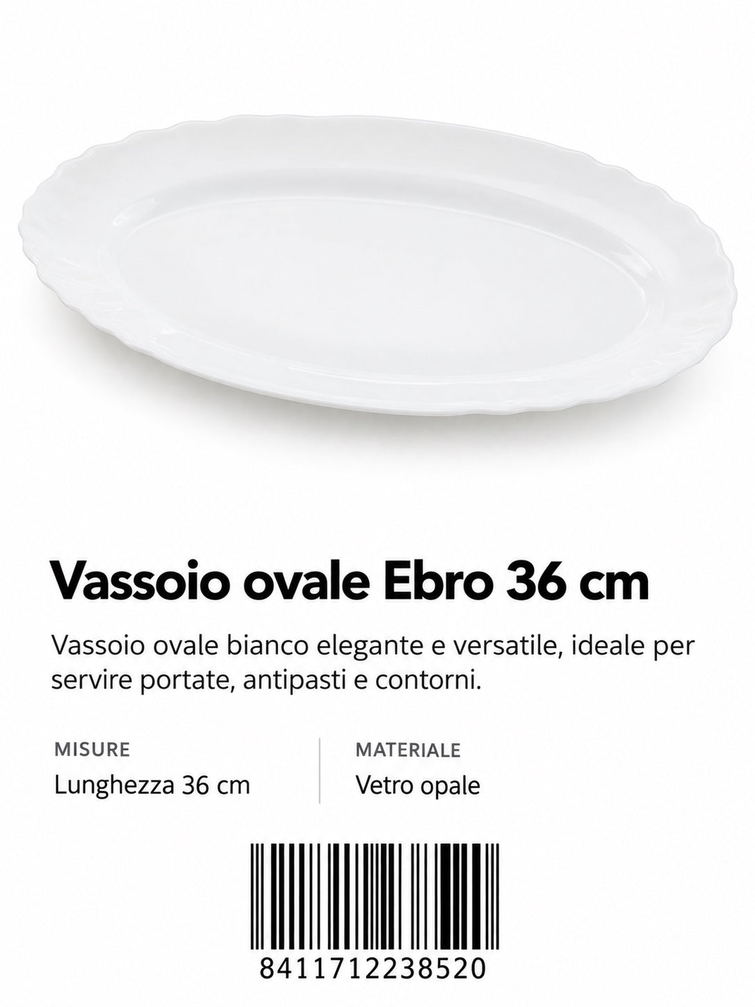 Piatto Ovale 36Cm Ebro