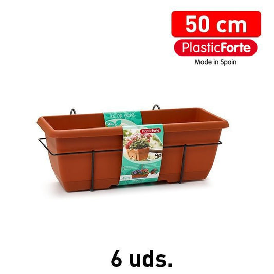 Fioriera per balcone con supporto 50 cm