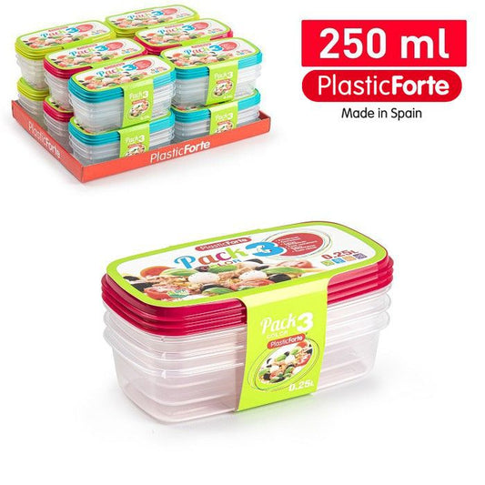 Pack 3 contenitori 0,25 L