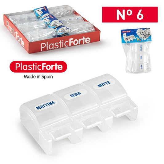 Portapastiglie con apertura facile 3 dosi ITALIANO