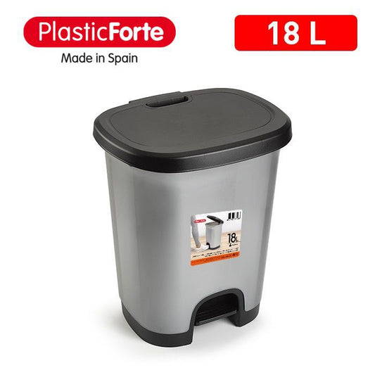 Pattumiera a pedale BLACK 18L ARGENTO