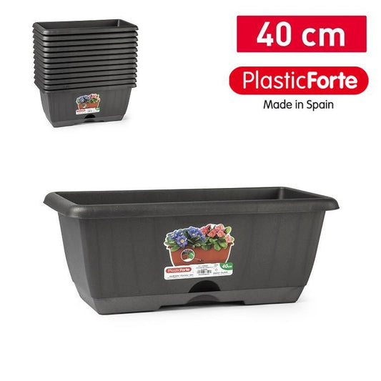 Fioriera per balcone non supportato 40 cm ANTRACITE