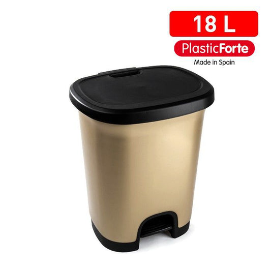 Pattumiera a pedale BLACK 18L ORO