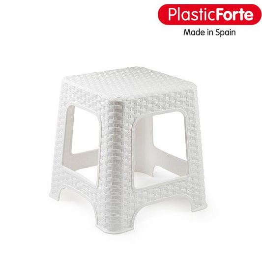 Sgabello Rattan piccolo BIANCO