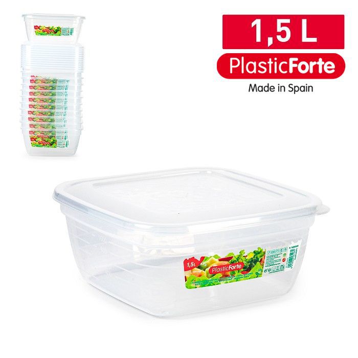 Contenitore Classic quadrato 1,5 L TRASPARENTE