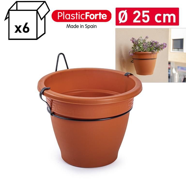 Vaso 25 cm con supporto TERRACOTTA