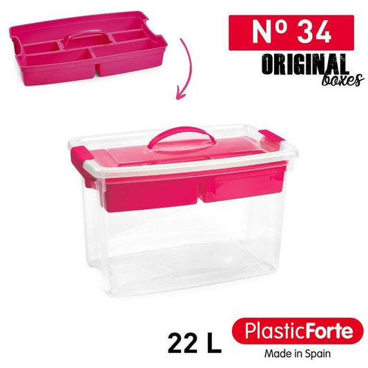 Scatola No 34 22 L con vassoio ROSA