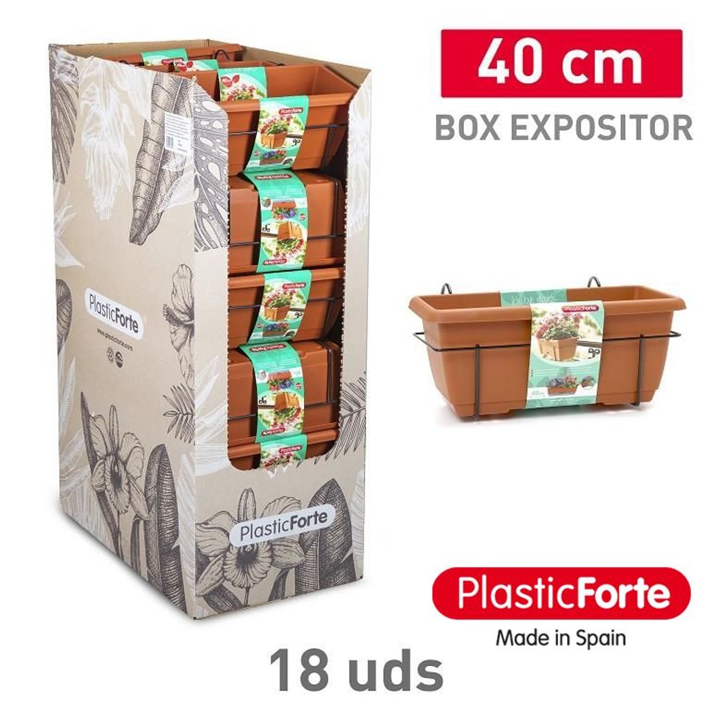 Fioriera per balcone con supporto 40 cm