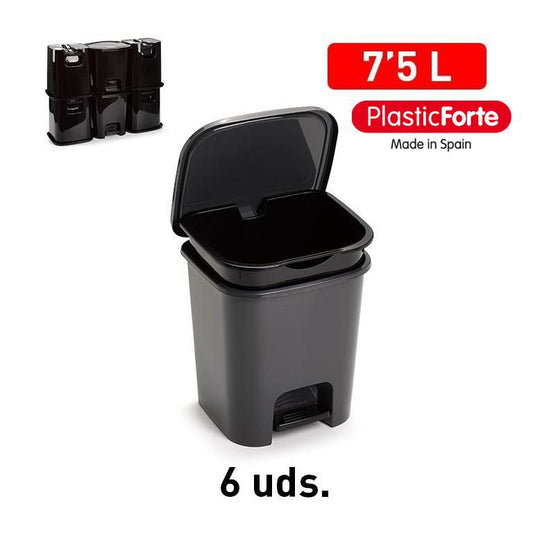 Pattumiera a pedale SMART 7,5 L NERO