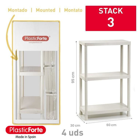 Scaffale Steak 3 ripiani 4U BEIGE F23 JASPEADO