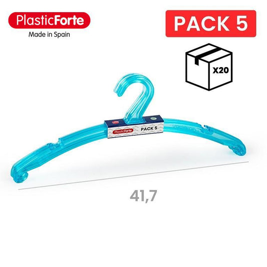 Pack 5 appendiabiti Slim PS BLU TRASLUCIDE