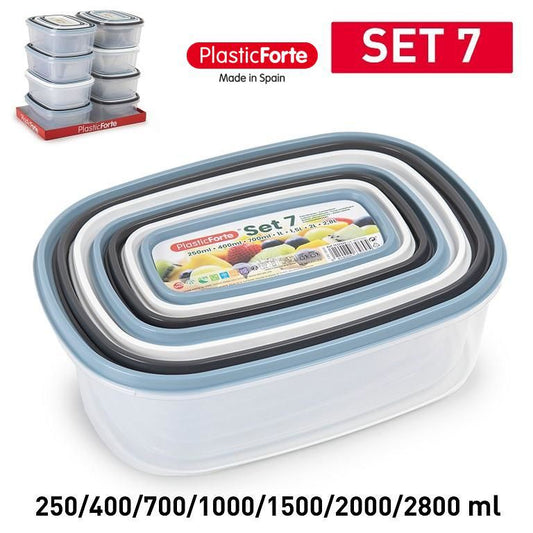Set di 7 scatole portapranzo rettangolare urban SURTIDO BAG