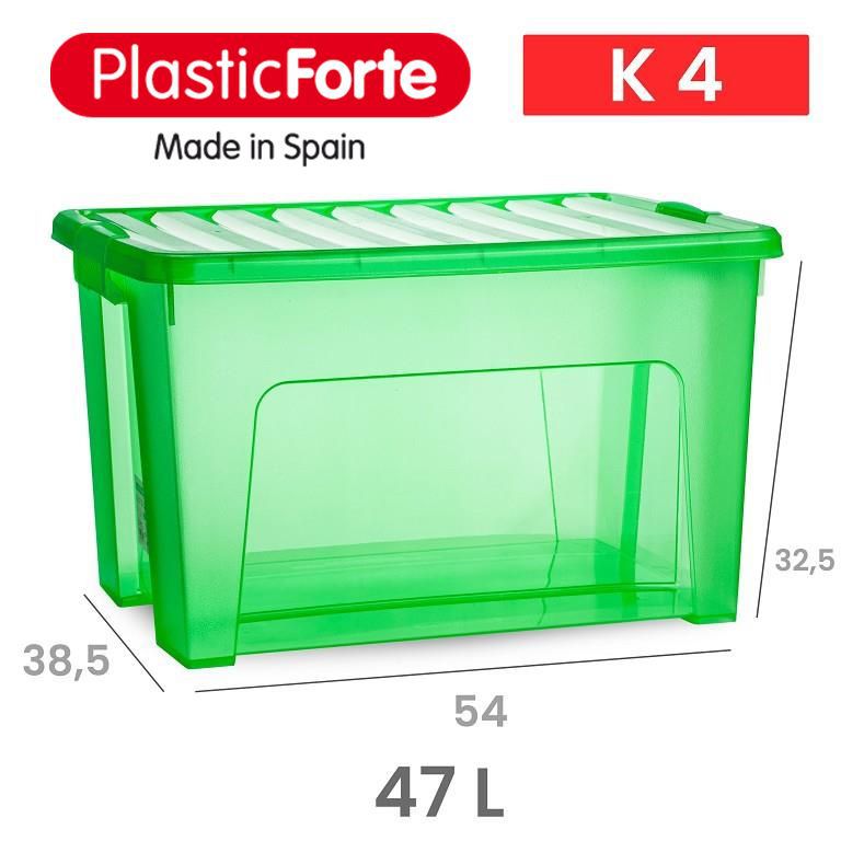 Scatola multiuso Klip No 4 47 L VERDE TRASL