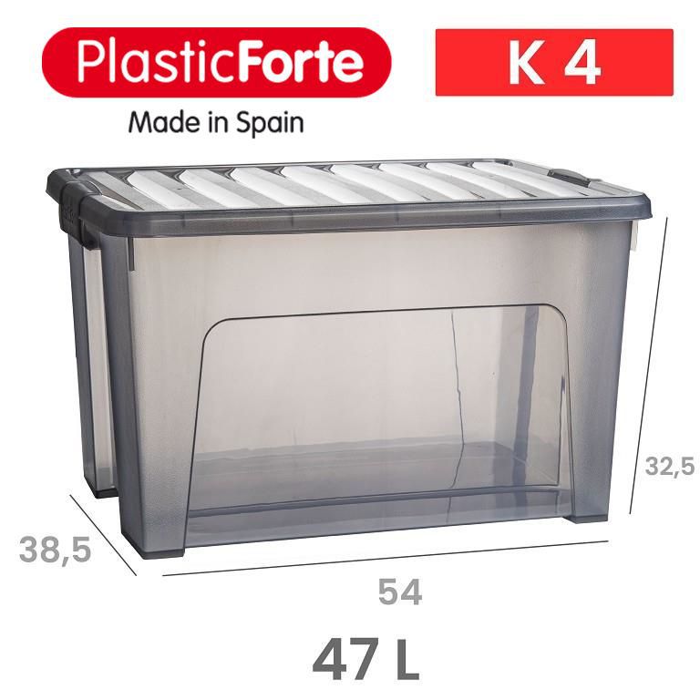 Scatola multiuso Klip No 4 47 L GRIS TRANSLUCIDO F18