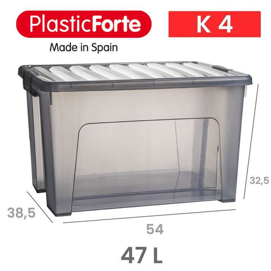 Scatola multiuso Klip No 4 47 L GRIS TRANSLUCIDO F18