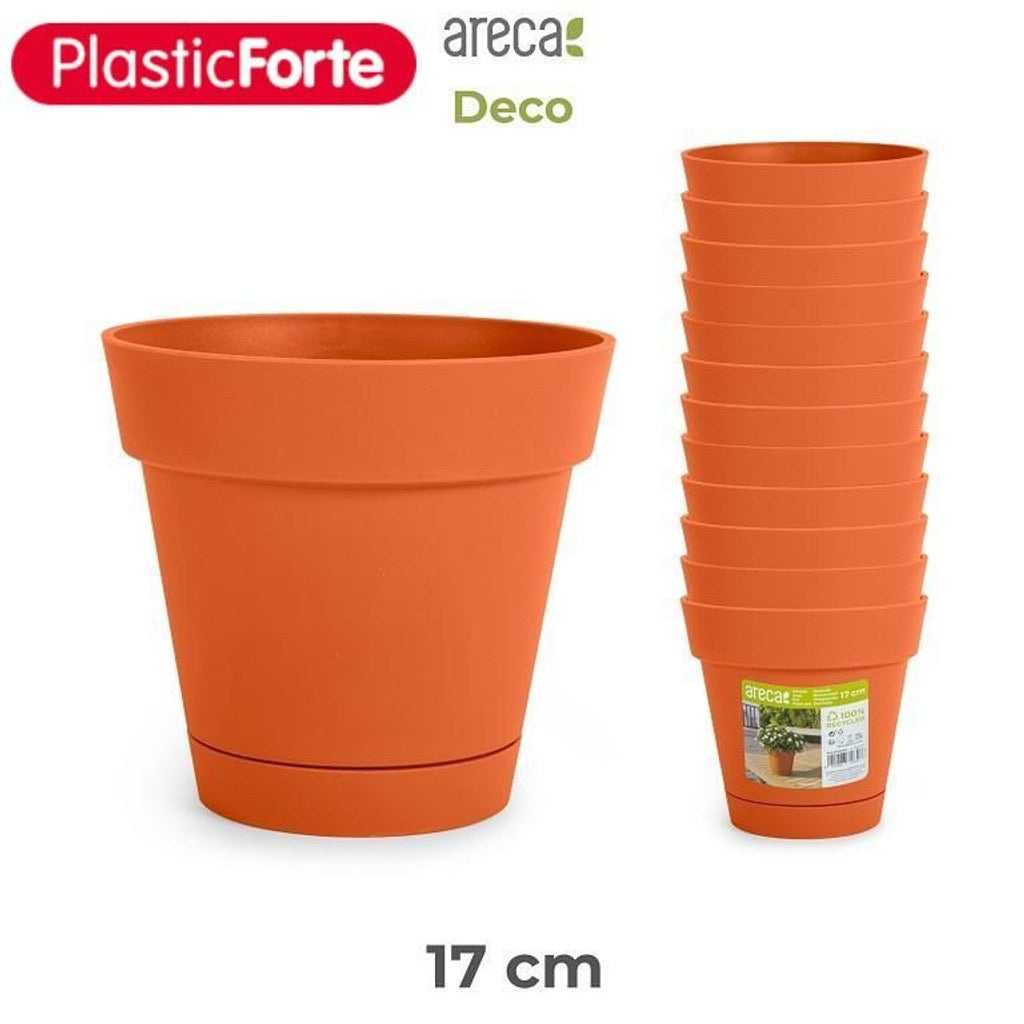 Vaso+piatto Deco parete 18 cm TERRACOTTA