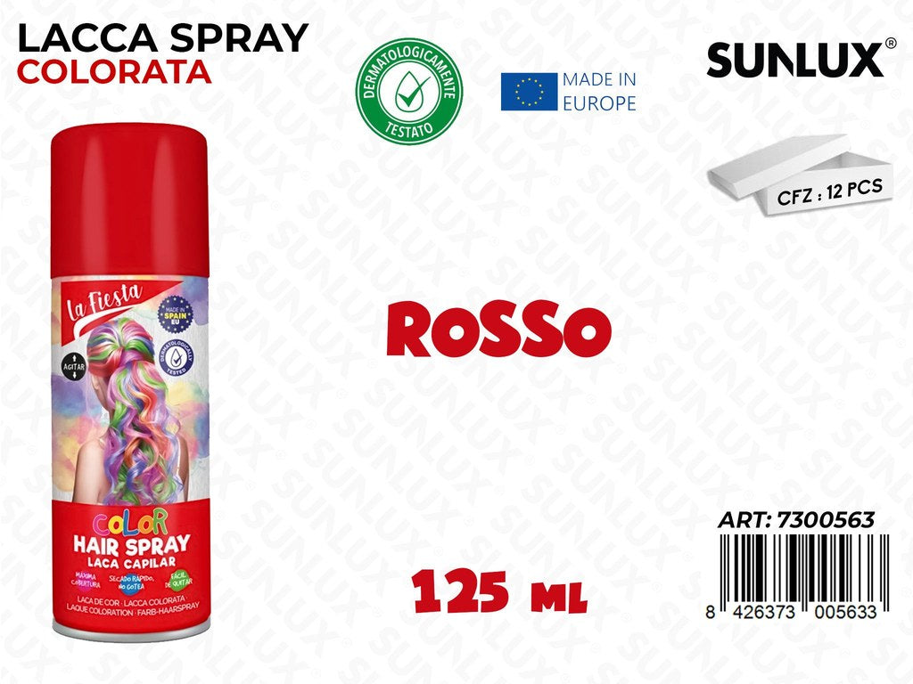 LACCA SPRAY COLORATA ROSSO 125ML /PZ DA 12**