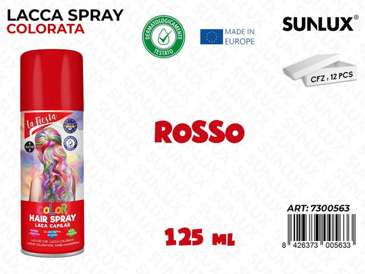 LACCA SPRAY COLORATA ROSSO 125ML /PZ DA 12**