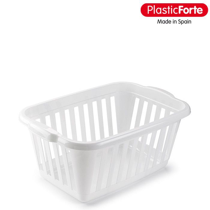 Cesto per la biancheria rettangolare BIANCO