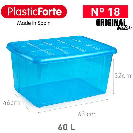 Scatola multiuso No 18 60 L AZUL TRANS