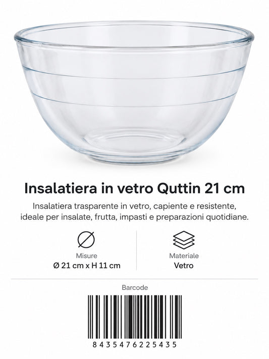 Ciotola Vetro Quttin 24Cm