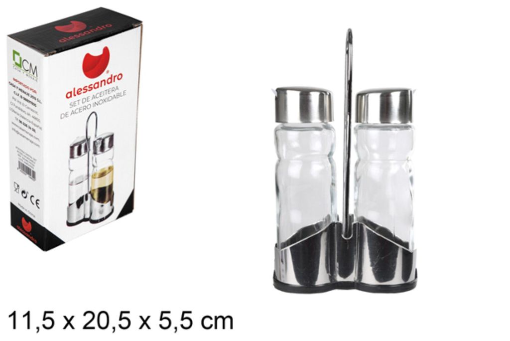 Set Oliera Di Vetro Inossidabile 100482