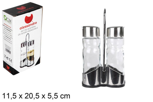 Set Oliera Di Vetro Inossidabile 100482
