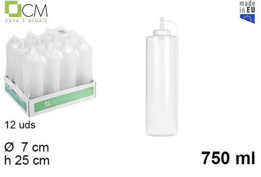 Flacone Dosatore C/Tappo Trasp. 750Ml