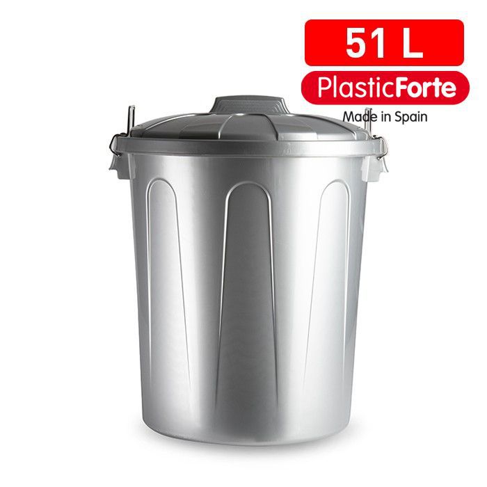 Bidone 51 L ARGENTO