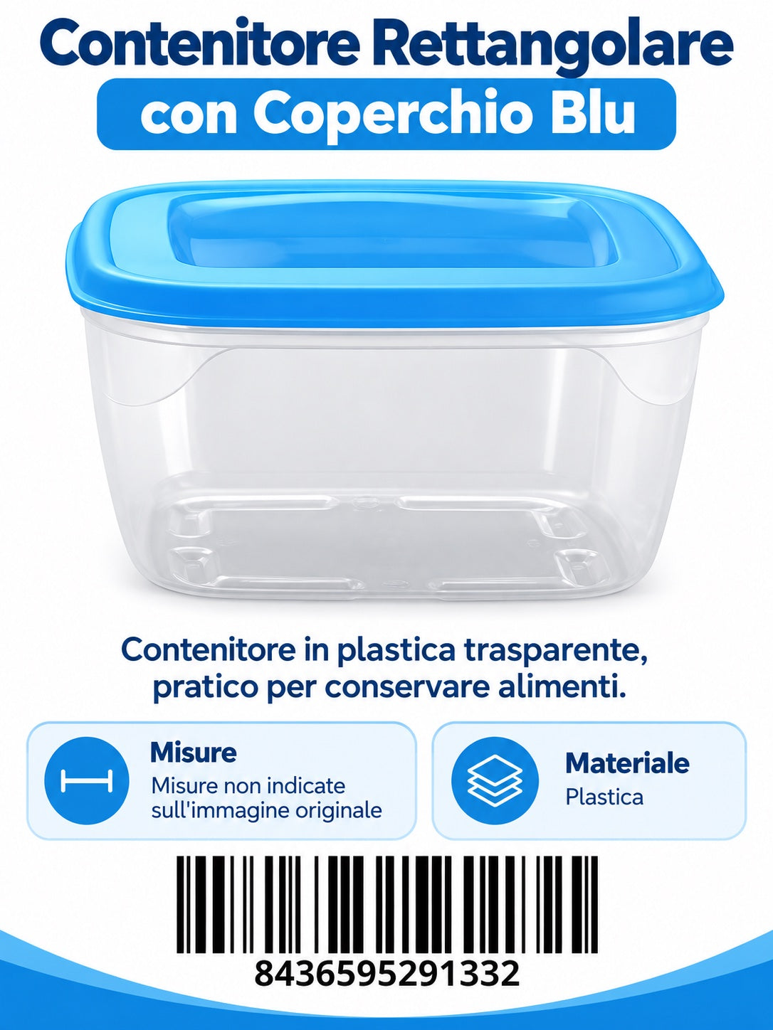 Contenitore Alimentare Rettangolare 3L Serie Food Acid