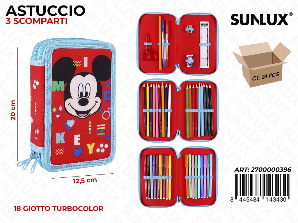 ASTUCCIO 3 ZIP MICHEY M. GIOTTO TURBOCOLOR