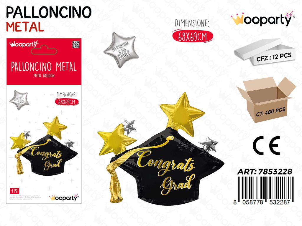 Wooparty Palloncini Laurea 68*69CM