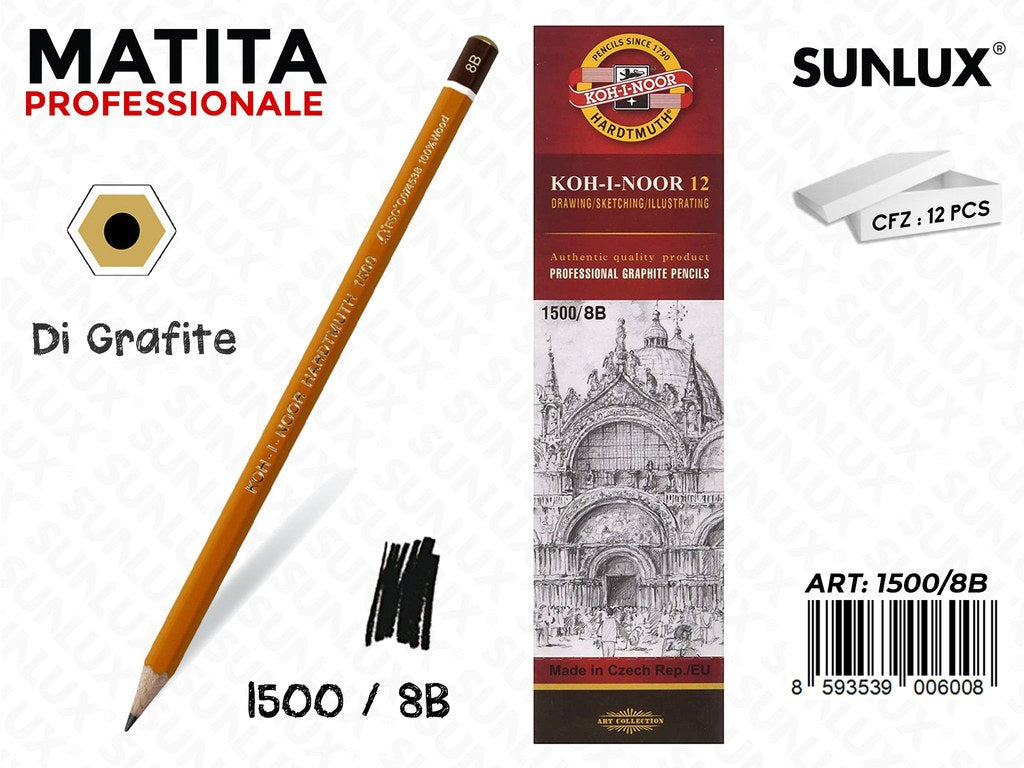 Matite Professionali di Grafite 8B