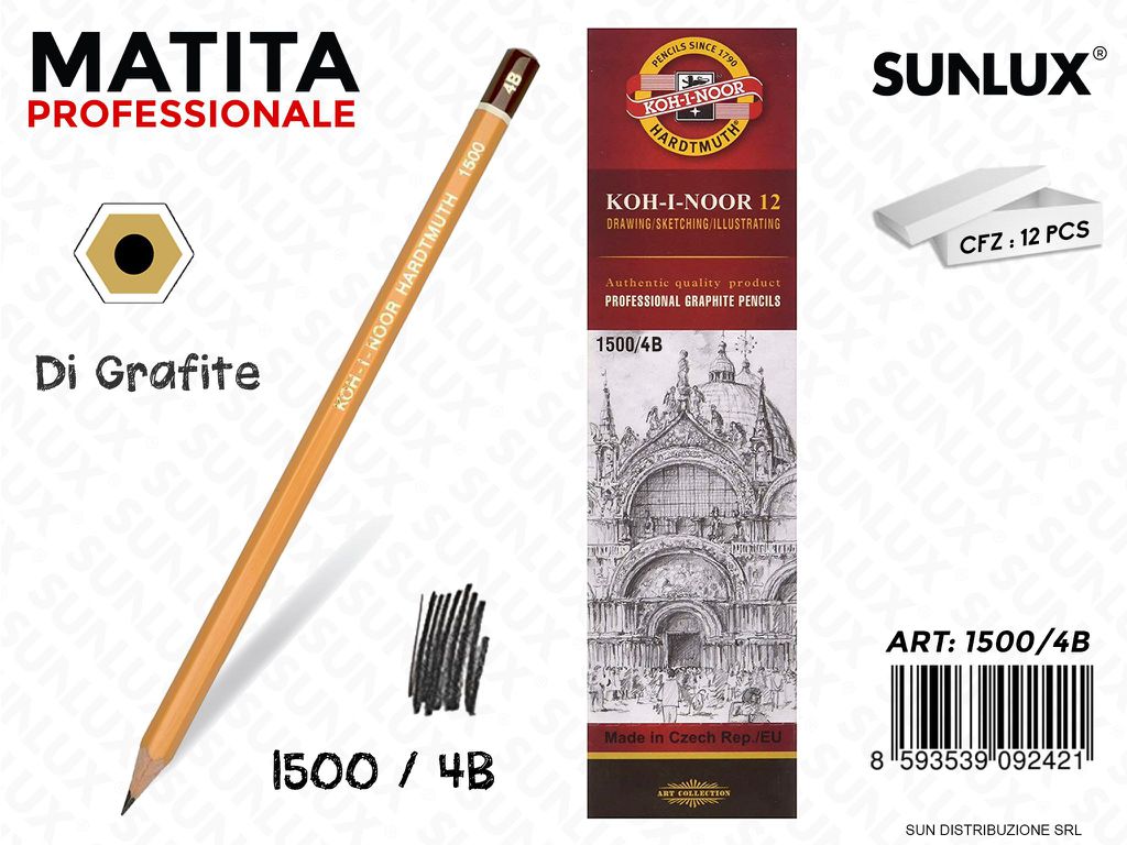 Matite Professionali di Grafite 4B