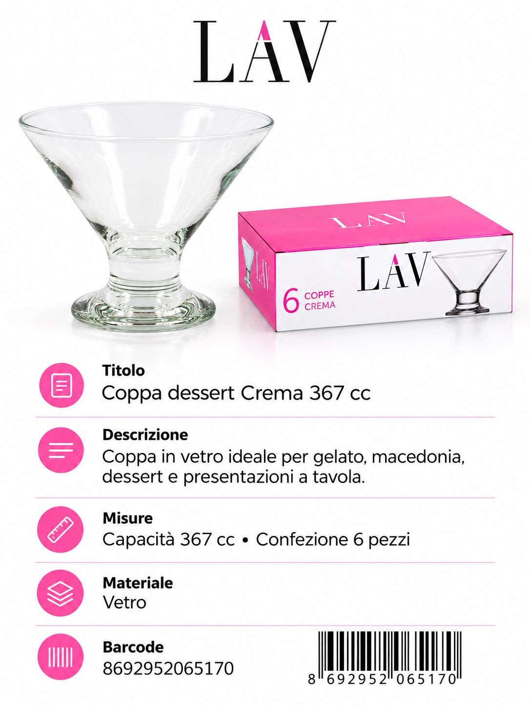 Lav-C Tazza 195Cc Crema