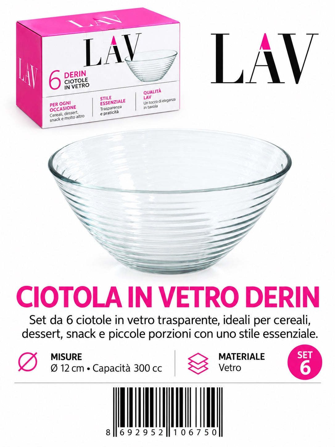 Ciotola Lav-Derin 0300Cc Drn258Fsx