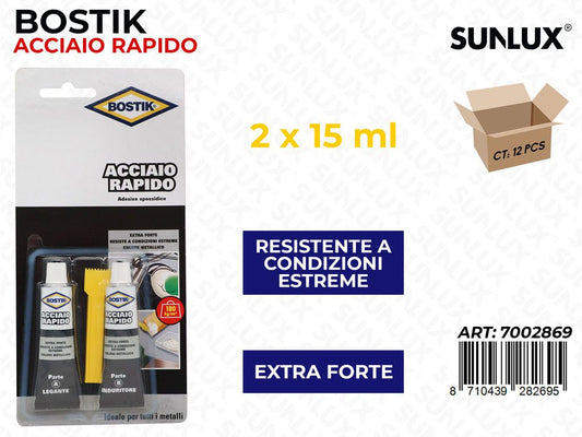 Bostik Acciaio Rapido 2PCS 15ML