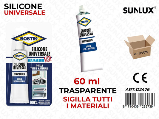 Bostik Silicone Trasparente 60 Ml